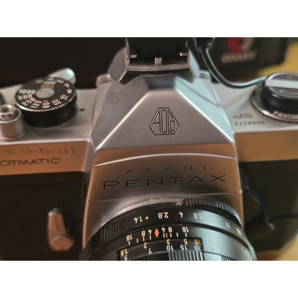 Asahi Pentax Spotmatic SP 35mm SLR Camera Bundle - 50mm f/1.4 Lenses Flash...